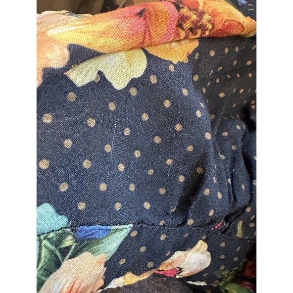 Farm Rio Anthropologie Majorca Wrap Dress Hi Lo Floral Boho Women's Size Small - Picture 6 of 16